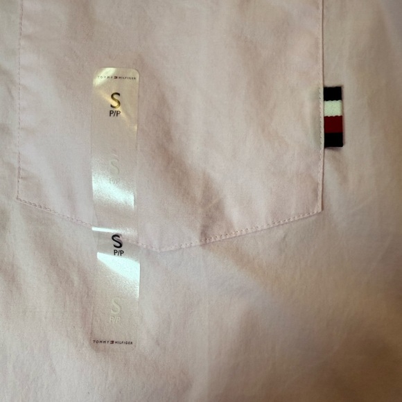 NWT Tommy Hilfiger Light Pink Casual Button Down Shirt - Picture 4 of 11